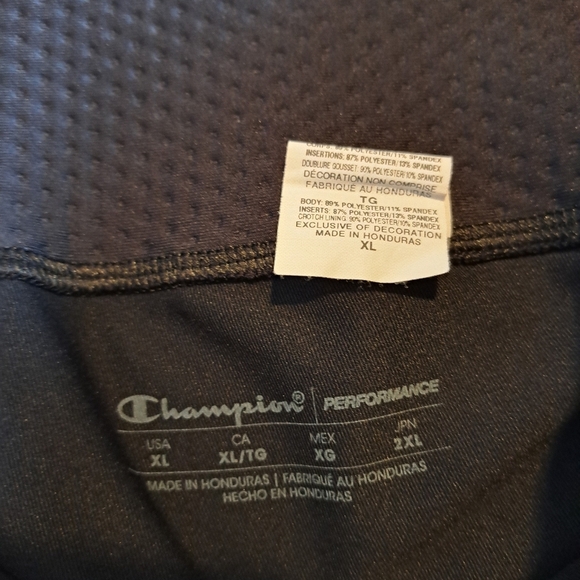 Champion Performance size XL Black cropped leggings wide waist band EUC - Picture 4 of 6